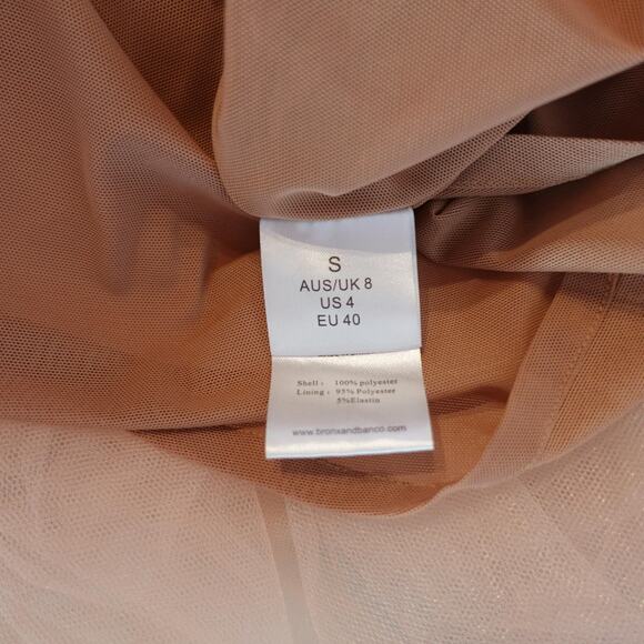 Bronx & Banco Megan Lace Maxi Dress Small White Floral Sheer Boho Bridal Gown - Picture 16 of 16